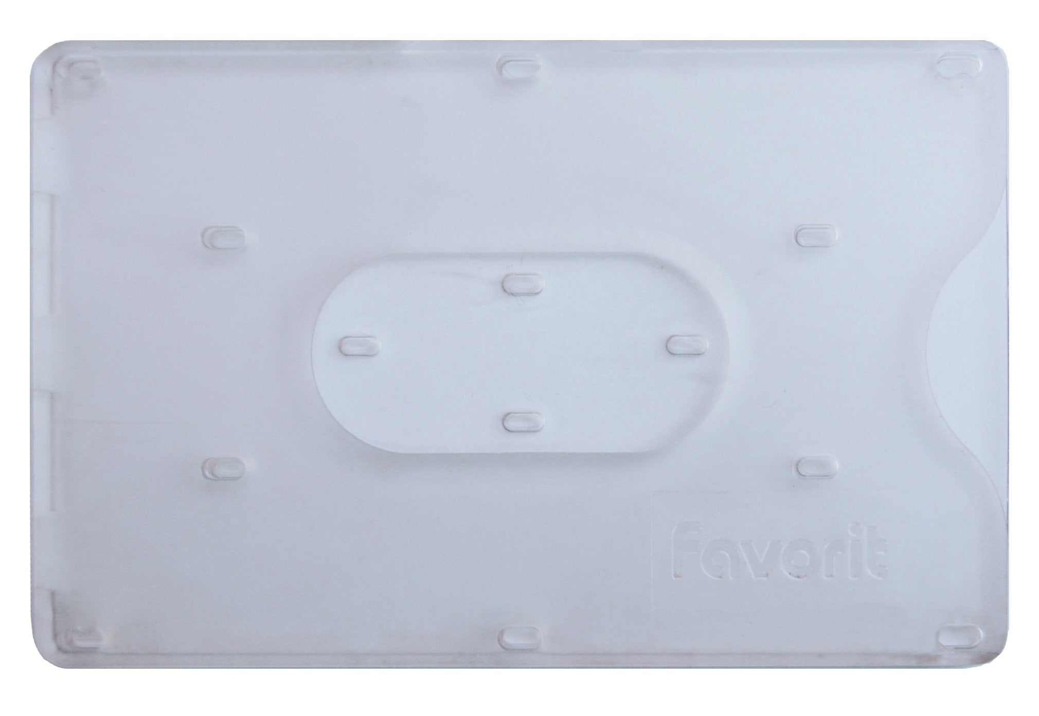 Favorit 100500080 Rigid Card Holder Internal Format 8.5 x 5.4 cm Transparent, Pack of 100