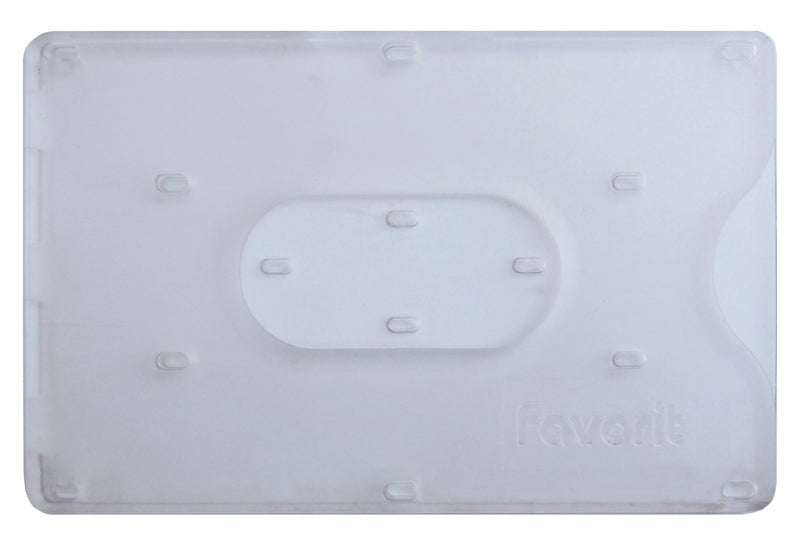 Favorit 100500080 Rigid Card Holder Internal Format 8.5 x 5.4 cm Transparent, Pack of 100