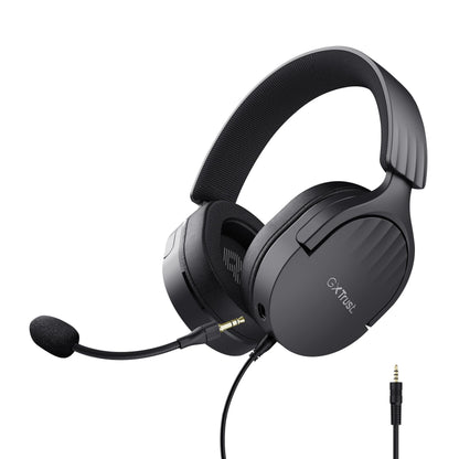 Trust Gaming GXT 489 Fayzo Gaming Headset for PC, PS5, PS4, Xbox Series X|S, Switch, Mobile, 3.5 mm Jack, 85% Recycled Plastics, Over-Ear Wired Headphones with Noise Cancelling Microphone - Black