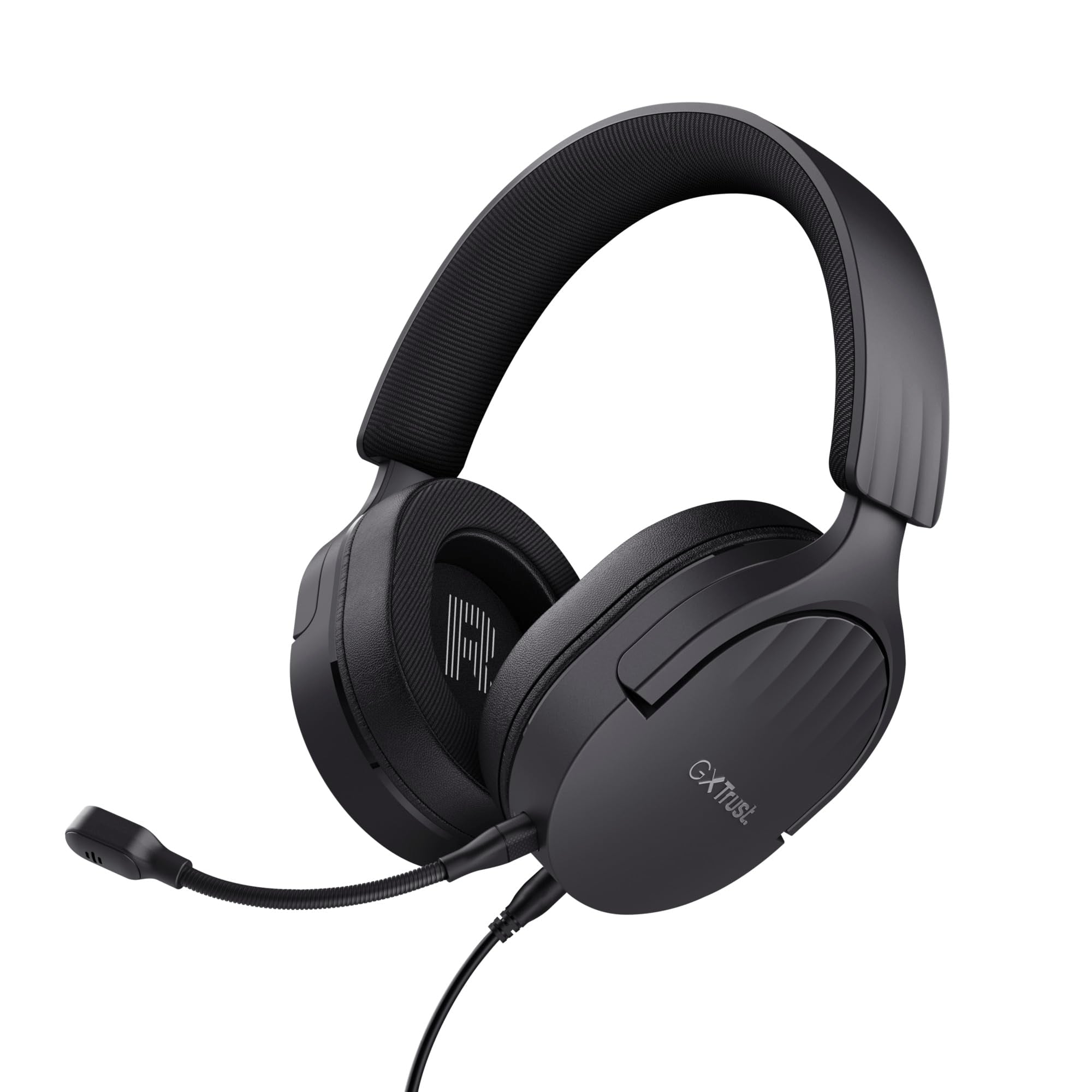 Trust Gaming GXT 489 Fayzo Gaming Headset for PC, PS5, PS4, Xbox Series X|S, Switch, Mobile, 3.5 mm Jack, 85% Recycled Plastics, Over-Ear Wired Headphones with Noise Cancelling Microphone - Black