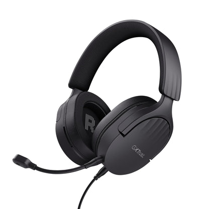 Trust Gaming GXT 489 Fayzo Gaming Headset for PC, PS5, PS4, Xbox Series X|S, Switch, Mobile, 3.5 mm Jack, 85% Recycled Plastics, Over-Ear Wired Headphones with Noise Cancelling Microphone - Black