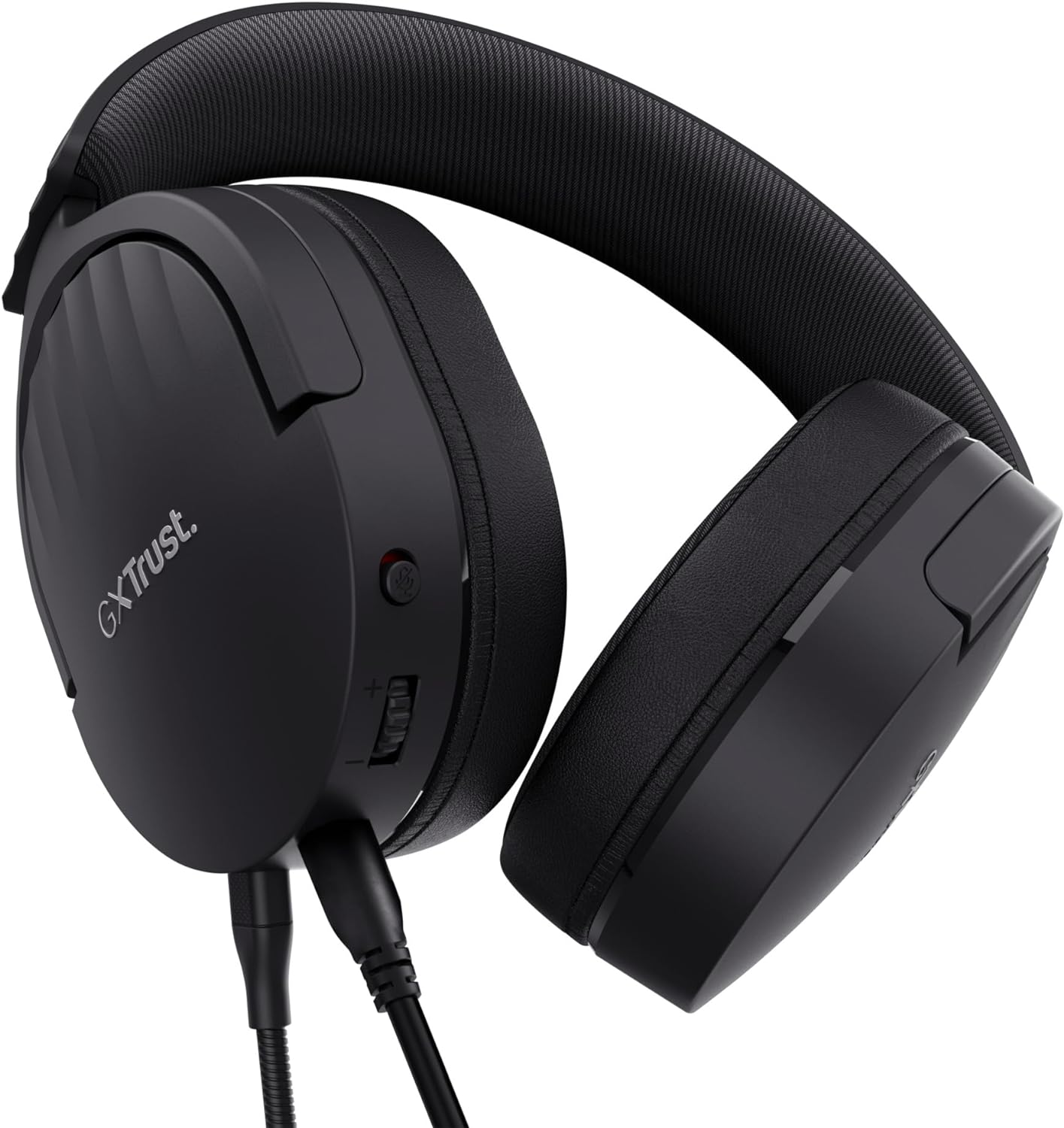 Trust Gaming GXT 489 Fayzo Gaming Headset for PC, PS5, PS4, Xbox Series X|S, Switch, Mobile, 3.5 mm Jack, 85% Recycled Plastics, Over-Ear Wired Headphones with Noise Cancelling Microphone - Black