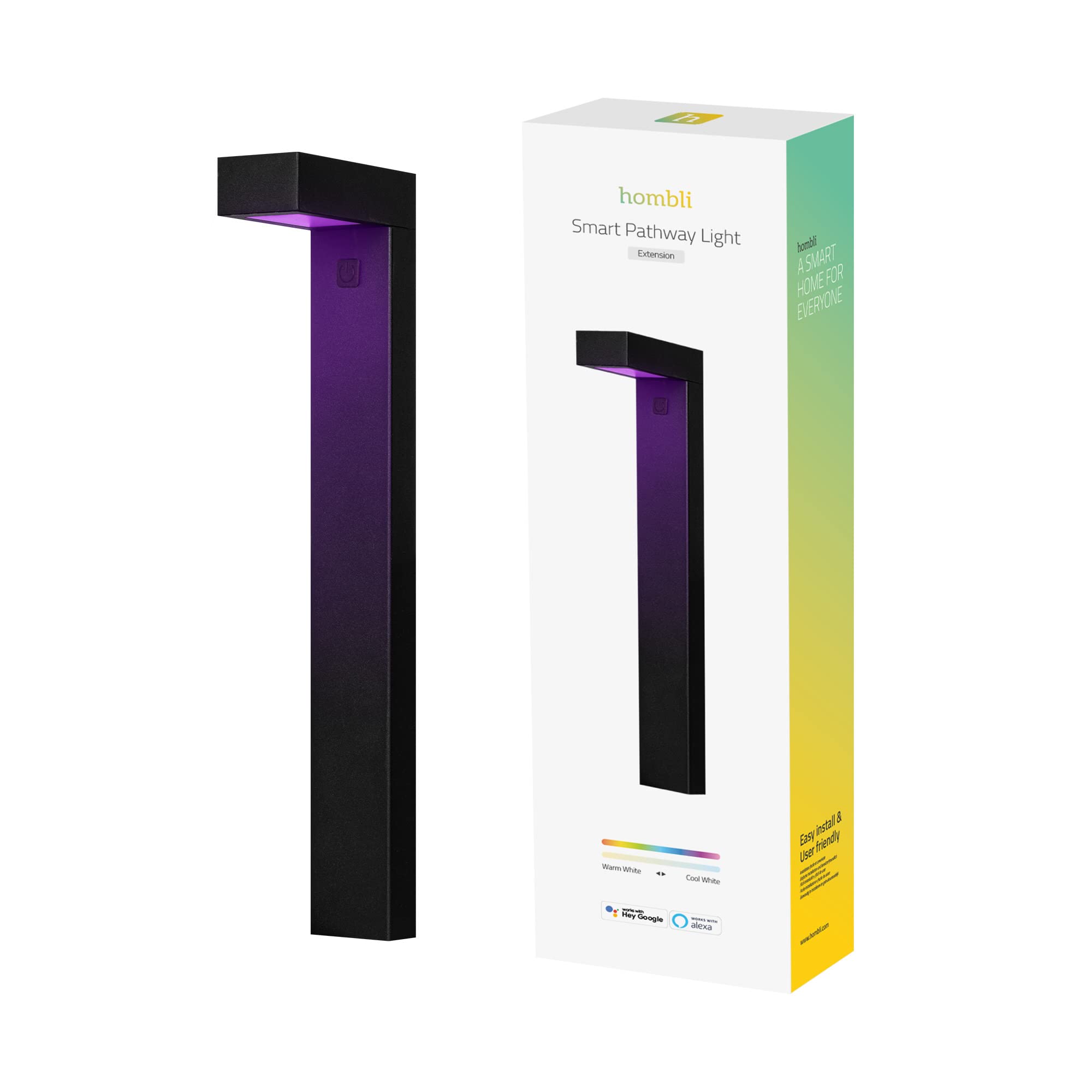 Hombli - Smart Outdoor Pathway Light, Black (Single)