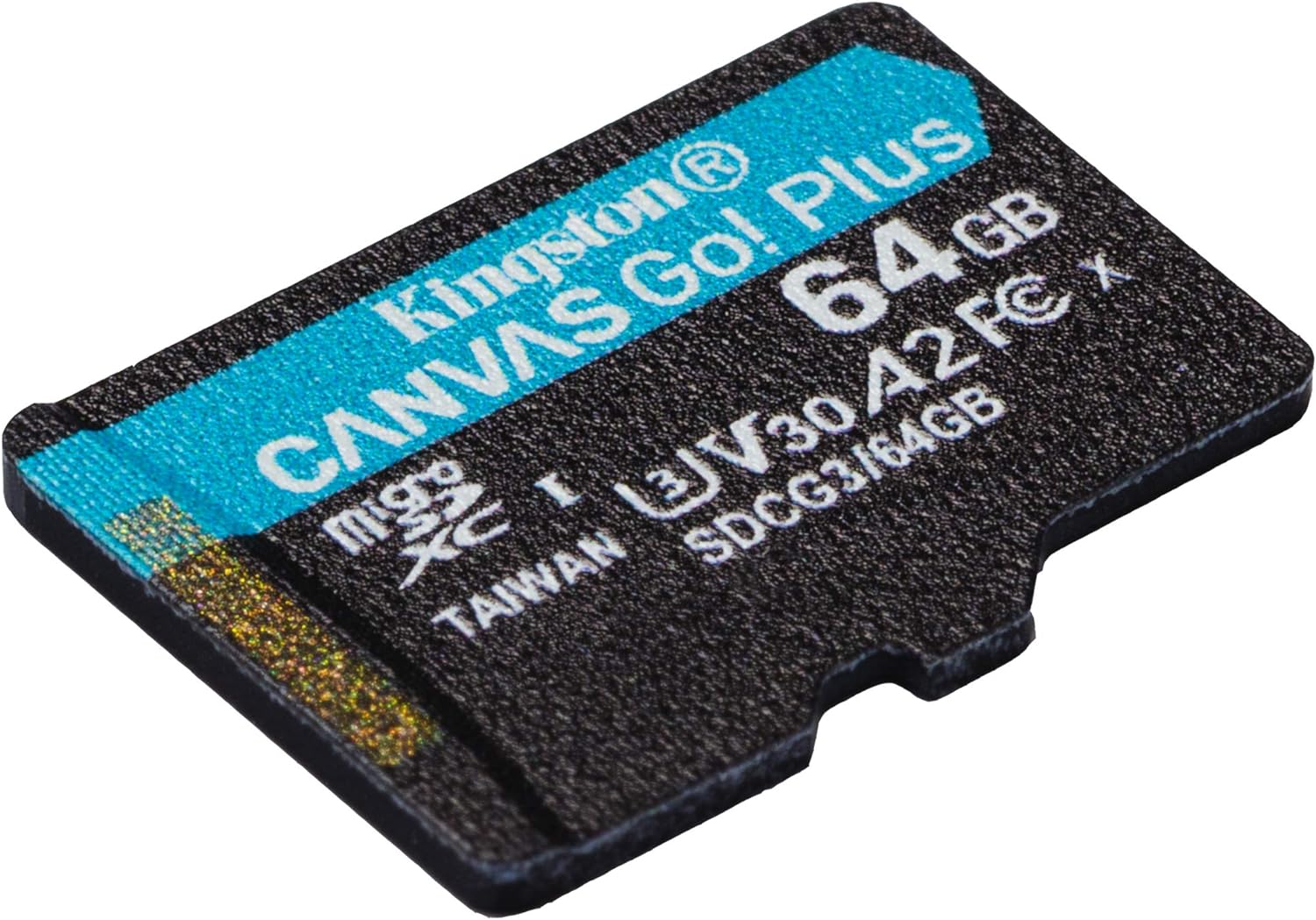 Kingston Canvas Go! Plus microSD memory card Class 10, UHS-I 64GB microSDXC 170R A2 U3 V30 Single Pack w/o ADP multi-color 64 GB With SD adaptor without adaptor