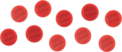 Nobo Magnetic Whiteboard Magnets, 38 mm, Pack of 10, 1915314, Coloured