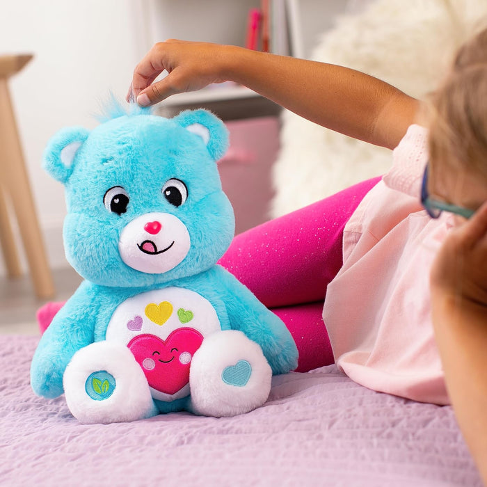 Basic Fun Care Bears Umweltfreundliches Plüschtier Medium 35cm - Bär Immer da, Niedliches Plüschtier Sammeln, Langlebiges Plüschtier für Jungen und Mädchen