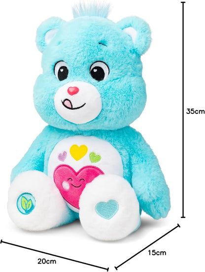 Basic Fun Care Bears Umweltfreundliches Plüschtier Medium 35cm - Bär Immer da, Niedliches Plüschtier Sammeln, Langlebiges Plüschtier für Jungen und Mädchen