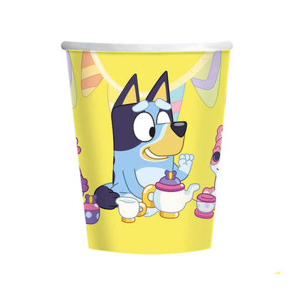 amscan 9915381 - Pack of 8 Bluey Paper Cups (237ml)