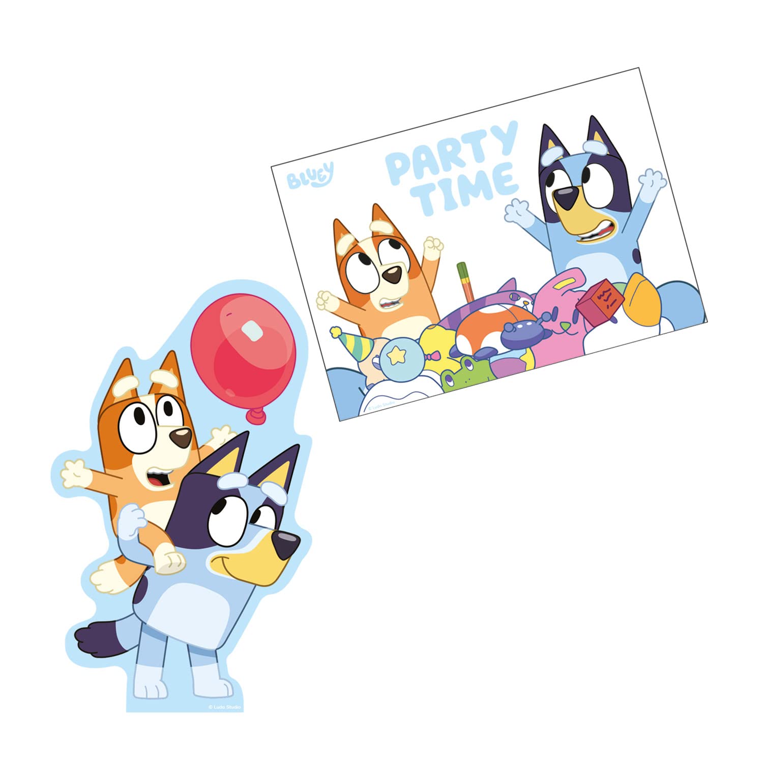 Amscan 9915645 Bluey Diecut Invite & Envelope
