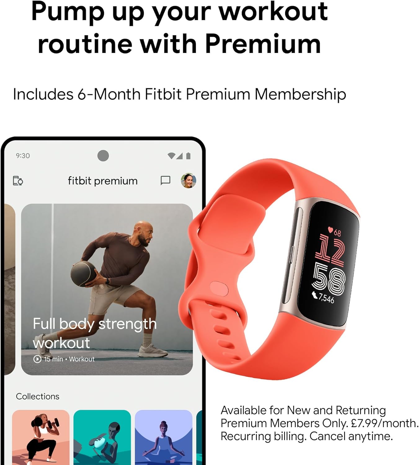 Fitbit Charge 6 - Coral /Gold (Uk/Ie)