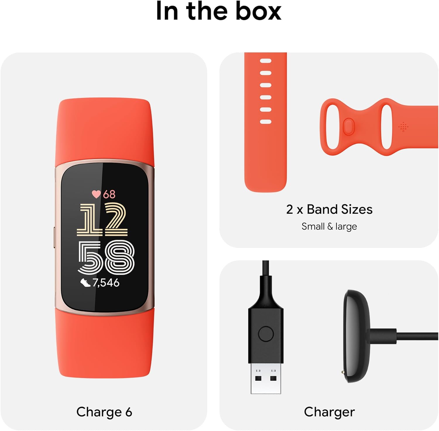Fitbit Charge 6 - Coral /Gold (Uk/Ie)