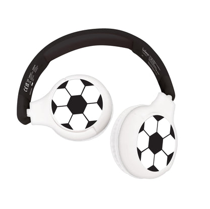 Lexibook - Football - 2-in-1 Bluetooth & Wired Headphones with microphone and control button, Foldable and Adjustable, Long lasting rechargeable battery, HPBT010FO