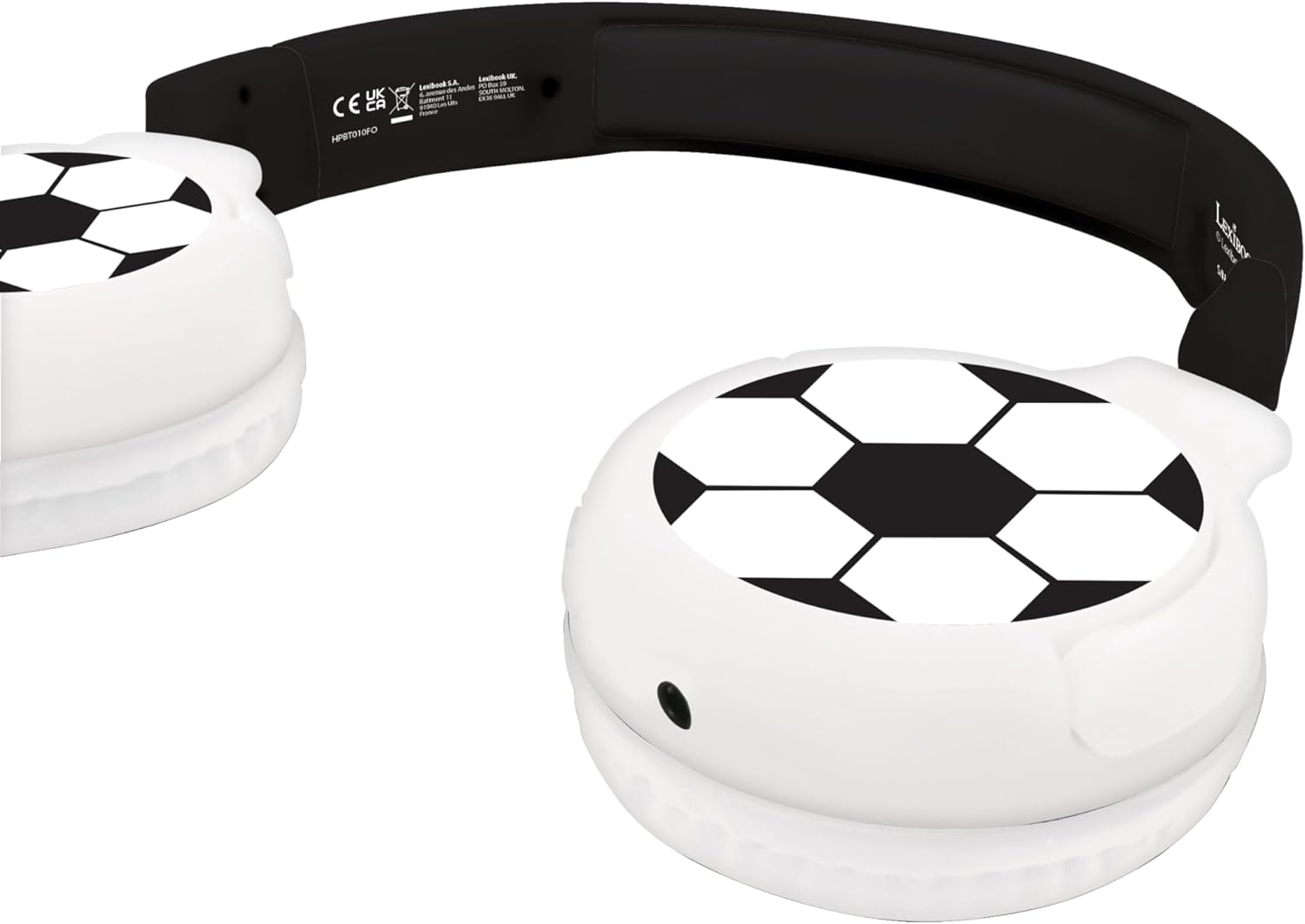 Lexibook - Football - 2-in-1 Bluetooth & Wired Headphones with microphone and control button, Foldable and Adjustable, Long lasting rechargeable battery, HPBT010FO
