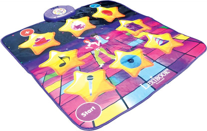 Lexibook, Alfombra electrónica para Pista de Baile, Teclas iluminadas, Altavoz Incorporado, Morado/Amarillo, Color, M (DM10