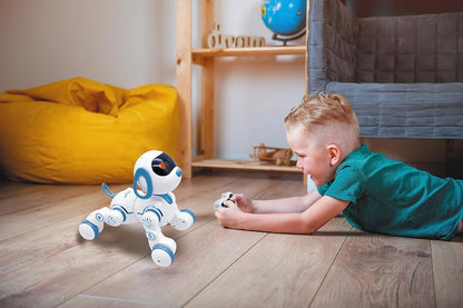 Lexibook, Power Puppy® Jr, My Little Robot Dog, Perro Robot con Sonidos, música, Efectos de luz, ladra y Camina como un Perro de Verdad, Juguete para niños y niñas