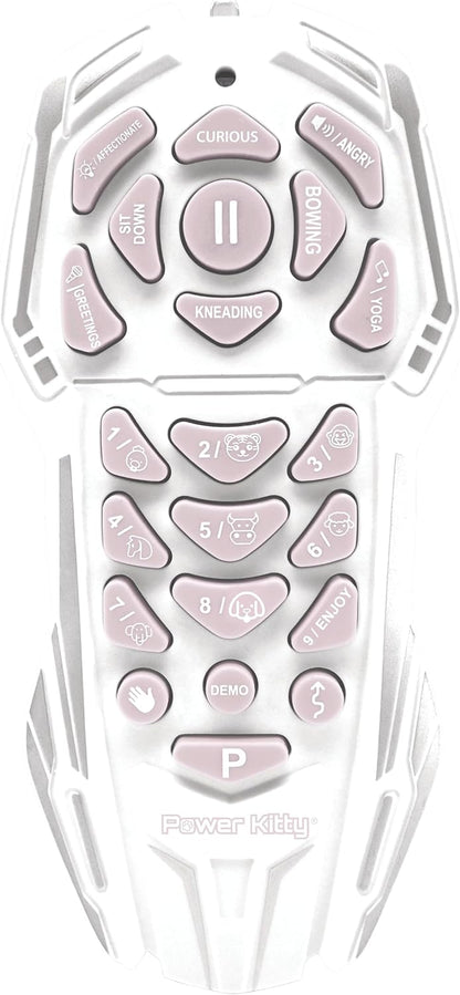 Lexibook - Power Kitty® - Remote Control Robot Cat, Programmable Smart Robot, Light, Sound, White/Pink