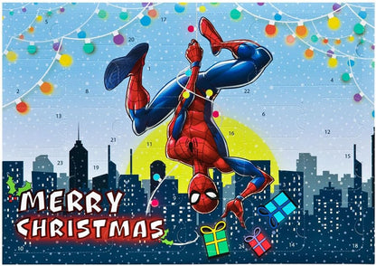 Undercvover SPAN8025 - SPIDERMAN Adventskalender für Kinder, Mehrfarbig, ca. 45x32x3cm