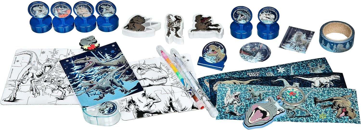 JUWD8025 Undercover Jurassic World Advent Calendar for Children, Multi-Colour, Approx. 45 x 32 x 3 cm