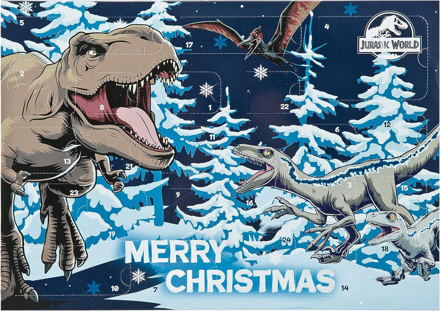 JUWD8025 Undercover Jurassic World Advent Calendar for Children, Multi-Colour, Approx. 45 x 32 x 3 cm