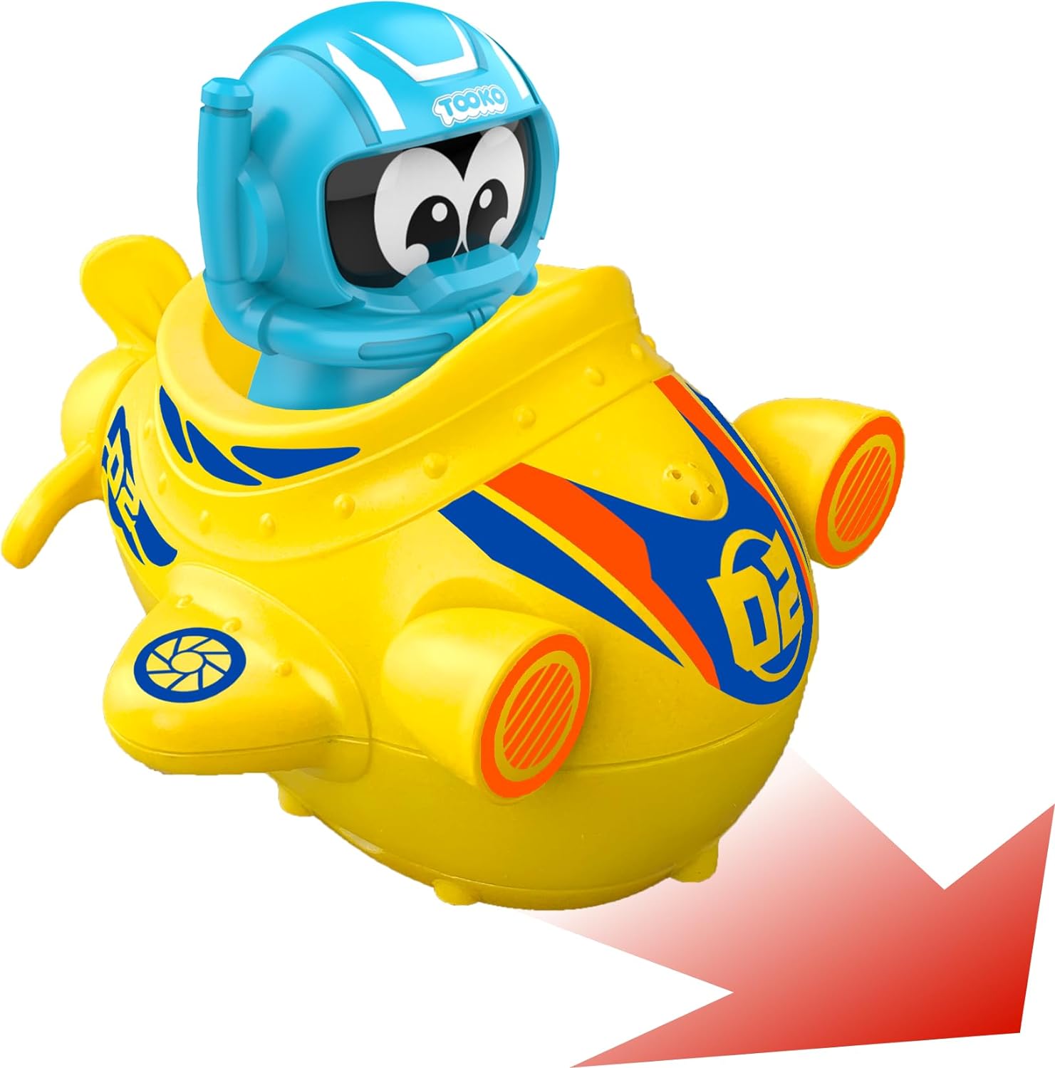 Silverlit-S7193352 TOOKO Junior Mi Primer Submarino Amarillo motorizado, con hombrecito Azul, Juguete para guardería, a Partir de 2 años, Color Blue, Medium (mzds5SAa71Q.