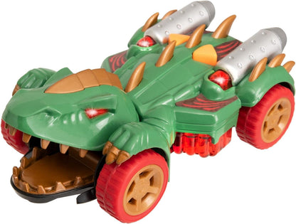 Teamsterz Monster Minis Dino Car | Light & Sound Monster Car | Realistic Engine And Monster Noises With Flashing Lights | Monster Chomping Dinosaur Jaws | Kid’s Play Figures And Vehicle Toy | Ages 3+