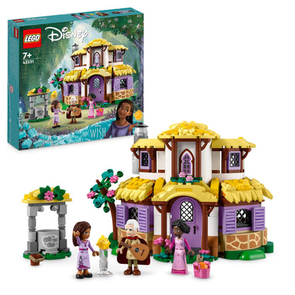 LEGO 43231 Disney Wish Ashas Häuschen Set, öffnendes Spielzeug-Puppenhaus aus dem Wish-Film mit Asha, Sakina und Sabino-Mini-Puppen und Star-Figur, Kinder, Mädchen und Jungen