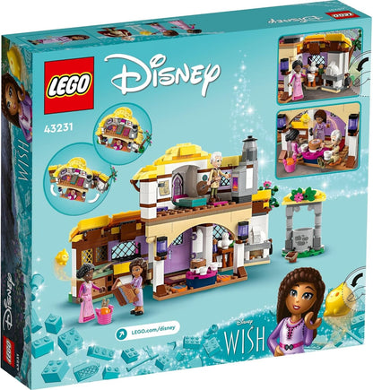 LEGO 43231 Disney Wish Ashas Häuschen Set, öffnendes Spielzeug-Puppenhaus aus dem Wish-Film mit Asha, Sakina und Sabino-Mini-Puppen und Star-Figur, Kinder, Mädchen und Jungen