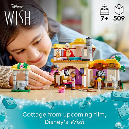 LEGO 43231 Disney Wish Ashas Häuschen Set, öffnendes Spielzeug-Puppenhaus aus dem Wish-Film mit Asha, Sakina und Sabino-Mini-Puppen und Star-Figur, Kinder, Mädchen und Jungen