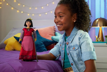Mattel Disney Wish El Poder de los Deseos, Dahlia Muñeca con vestido rojo y accesorios, inspirado en la película, juguete +3 años (HPX24