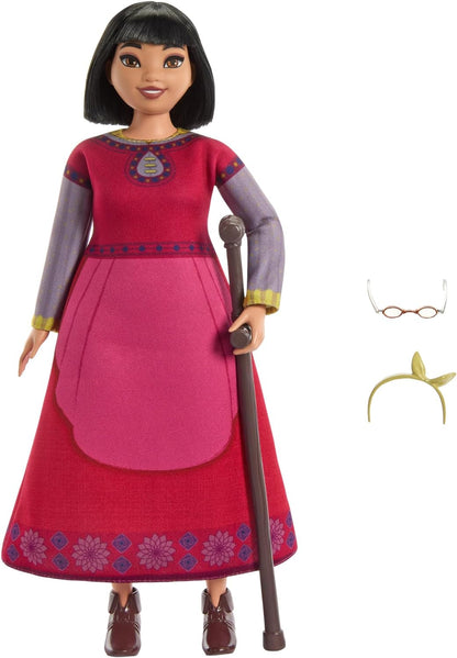 Mattel Disney Wish El Poder de los Deseos, Dahlia Muñeca con vestido rojo y accesorios, inspirado en la película, juguete +3 años (HPX24