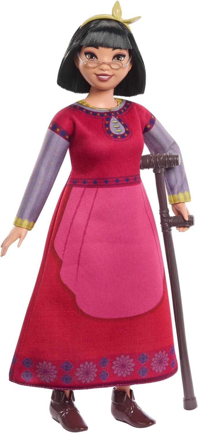 Mattel Disney Wish El Poder de los Deseos, Dahlia Muñeca con vestido rojo y accesorios, inspirado en la película, juguete +3 años (HPX24