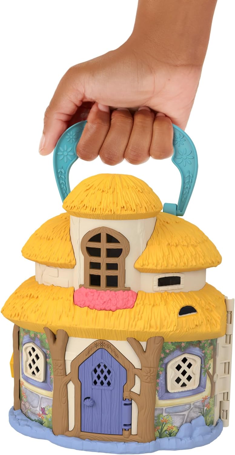 Mattel Disney's Wish Mini Doll & Dollhouse Playset, Asha of Rosas Cottage with Micro Doll, Star Figure & 15+ Furniture & Accessories, Travel Toys, HRH76