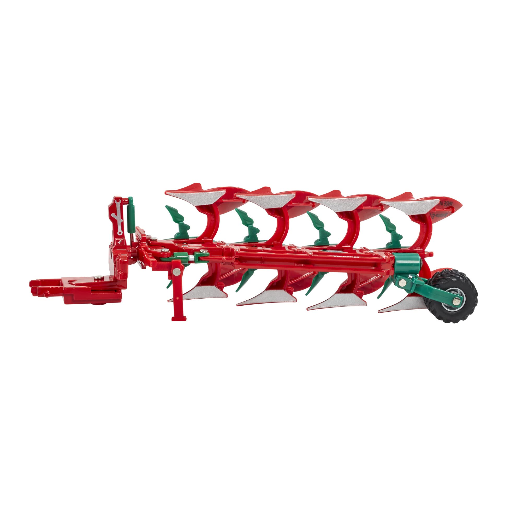Replica dell'aratro Kverneland 2300 S Variomat, compatibile con trattori agricoli, animali e giocattoli in scala 1332, adatto a collezionisti e bambini dai 3 anni in su, multicolore