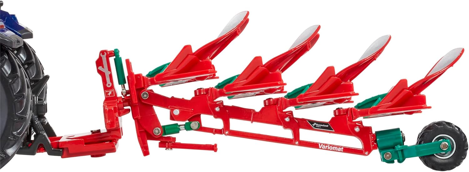 Replica dell'aratro Kverneland 2300 S Variomat, compatibile con trattori agricoli, animali e giocattoli in scala 1332, adatto a collezionisti e bambini dai 3 anni in su, multicolore