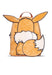 Pokémon Eevee Mini Leisure Backpack Backpack New Collection 3D Ears with Premium Embroidered Patch and Plush Tail, brown