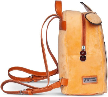 Pokémon Eevee Mini Leisure Backpack Backpack New Collection 3D Ears with Premium Embroidered Patch and Plush Tail, brown