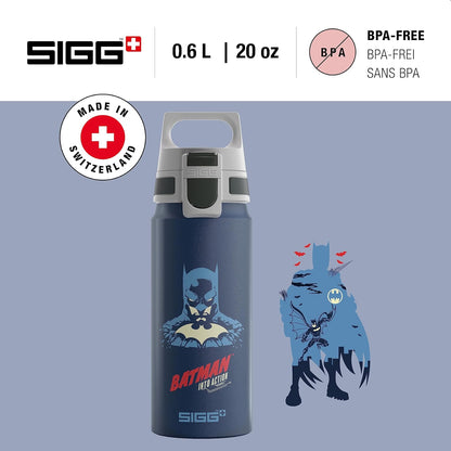 Sigg - Aluminium Kids Water Bottle - WMB ONE - Suitable For Carbonated Beverages - Leakproof - Lightweight - BPA Free - Climate Partner Certified - 0.6L