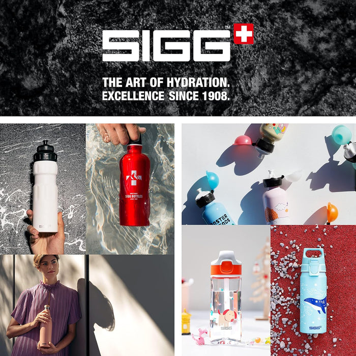 Sigg - Aluminium Kids Water Bottle - WMB ONE - Suitable For Carbonated Beverages - Leakproof - Lightweight - BPA Free - Climate Partner Certified - 0.6L