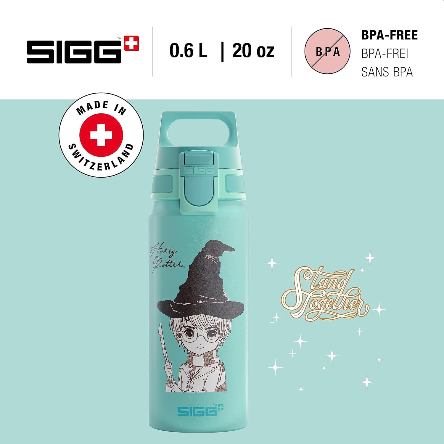 Sigg - Aluminium Kids Water Bottle - WMB ONE - Suitable For Carbonated Beverages - Leakproof - Lightweight - BPA Free - Climate Partner Certified - 0.6L