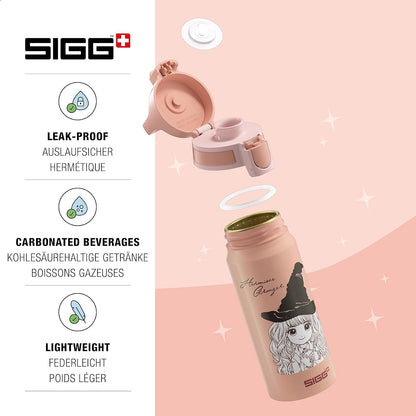 Sigg - Aluminium Kids Water Bottle - WMB ONE - Suitable For Carbonated Beverages - Leakproof - Lightweight - BPA Free - Climate Partner Certified - 0.6L