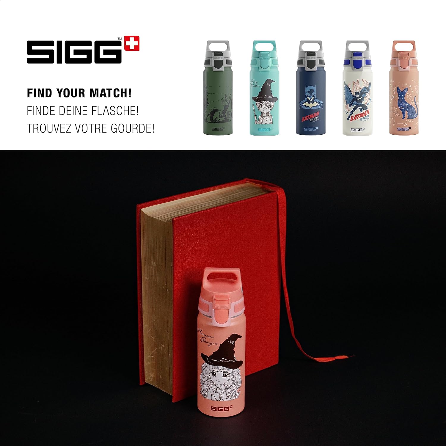 Sigg - Aluminium Kids Water Bottle - WMB ONE - Suitable For Carbonated Beverages - Leakproof - Lightweight - BPA Free - Climate Partner Certified - 0.6L