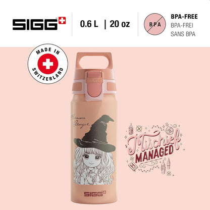 Sigg - Aluminium Kids Water Bottle - WMB ONE - Suitable For Carbonated Beverages - Leakproof - Lightweight - BPA Free - Climate Partner Certified - 0.6L