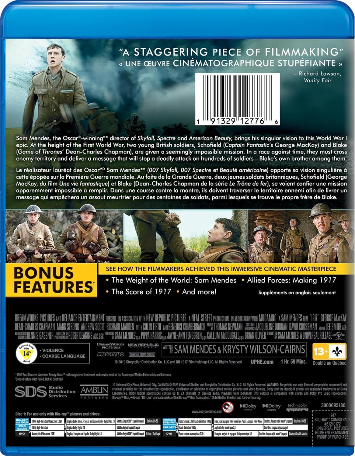 1917 (Blu-ray + DVD) (Blu-ray)