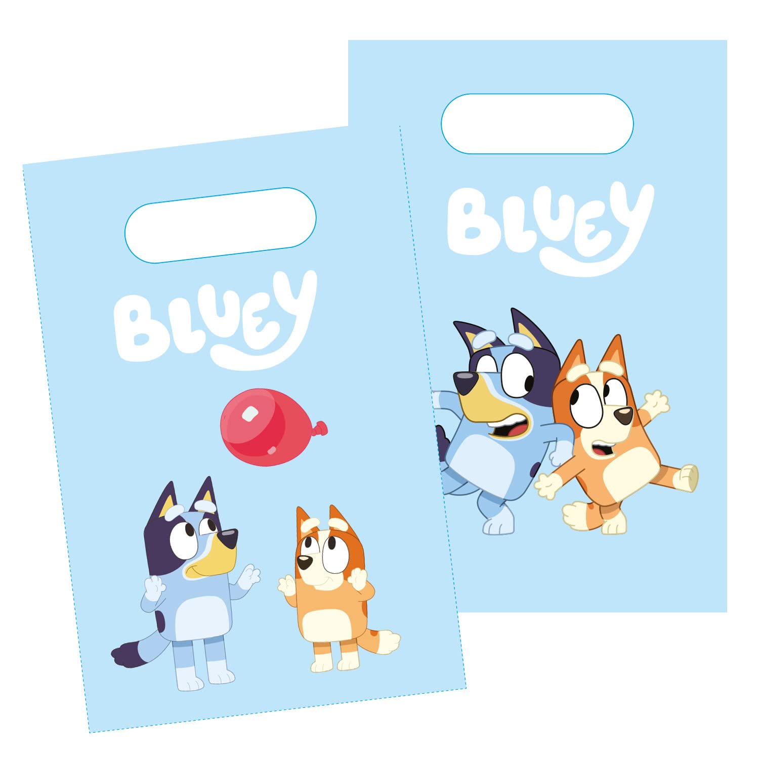 Amscan 9915386 - Officially Licensed Bluey Paper Party Loot Bags - 8 pack