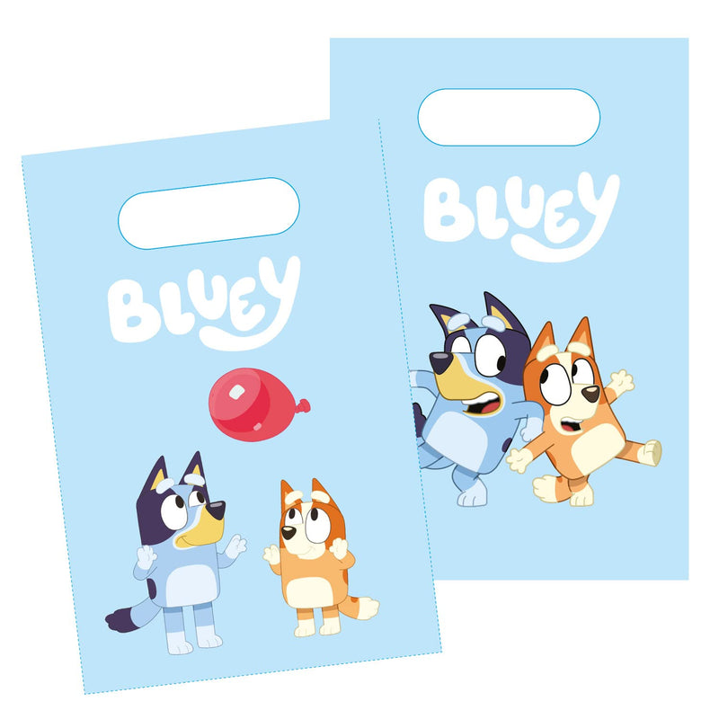 Amscan 9915386 - Officially Licensed Bluey Paper Party Loot Bags - 8 pack