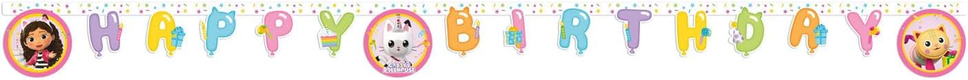 Gabby's Dollhouse FSC Paper Party Letter Happy Birthday Banner