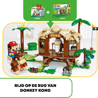 LEGO 71424 Super Mario Set de Expansión Casa del Árbol de Donkey Kong, Juguete de Construcción con 2 Figuras de Personajes para Usar con un Pack Inicial, Regalo para Niños y Niñas A Partir de 8 Años