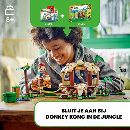 LEGO 71424 Super Mario Set de Expansión Casa del Árbol de Donkey Kong, Juguete de Construcción con 2 Figuras de Personajes para Usar con un Pack Inicial, Regalo para Niños y Niñas A Partir de 8 Años