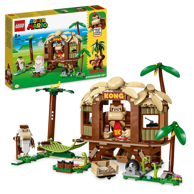LEGO 71424 Super Mario Set de Expansión Casa del Árbol de Donkey Kong, Juguete de Construcción con 2 Figuras de Personajes para Usar con un Pack Inicial, Regalo para Niños y Niñas A Partir de 8 Años