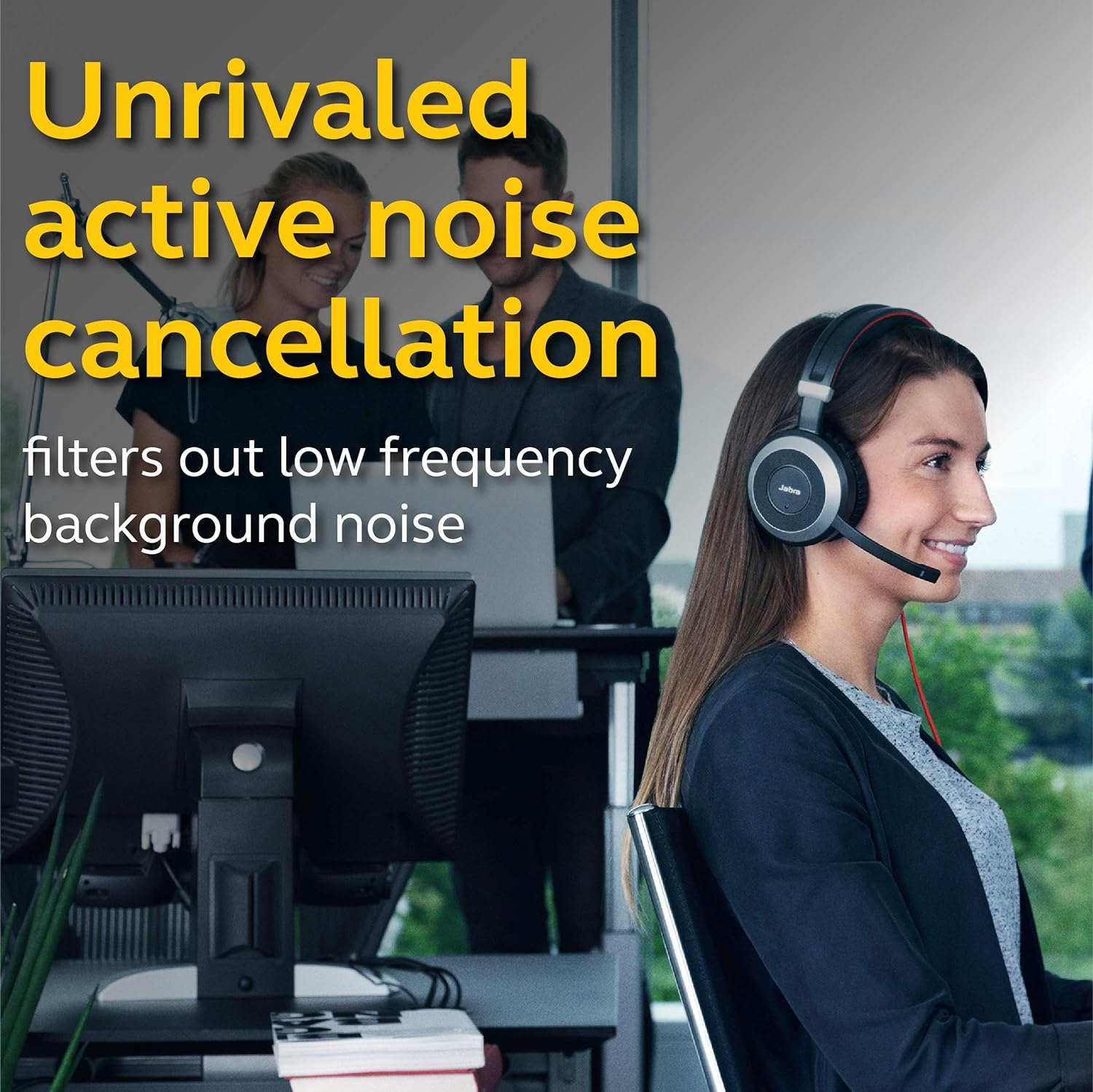 Jabra Evolve 80 Stereo MS USB-C Binaural Head-band Black - Headsets (Call center/Office, -10-55 °C, -20-25 °C, Binaural, Head-band, Black)